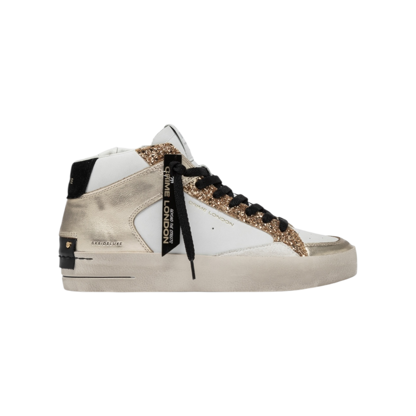 21150AA7 - Crime London - Sneakers Sk8 Deluxe Mid Platinum Glam