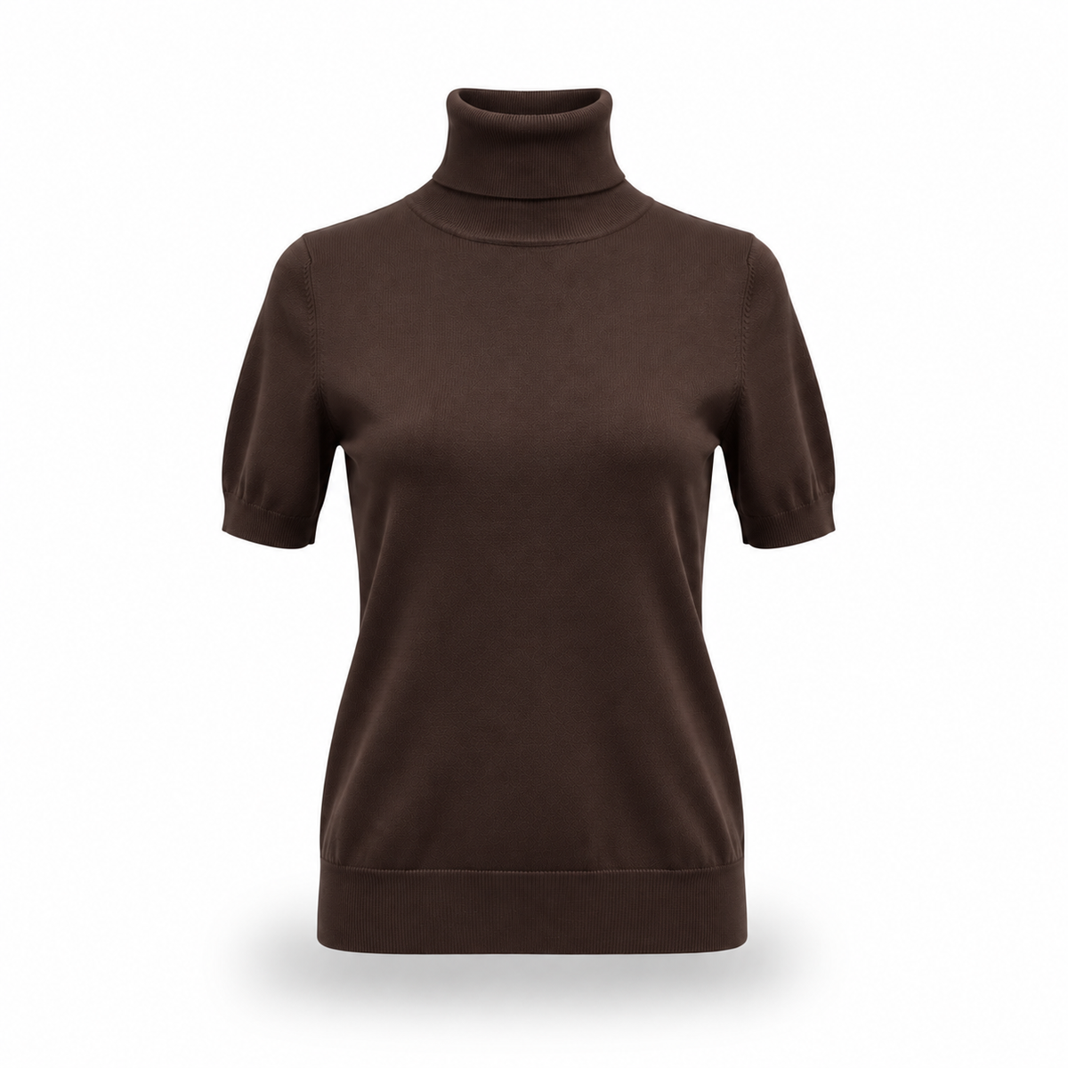 2AC2053 - VICOLO KNITWEAR dolcevita mezza manica MORO