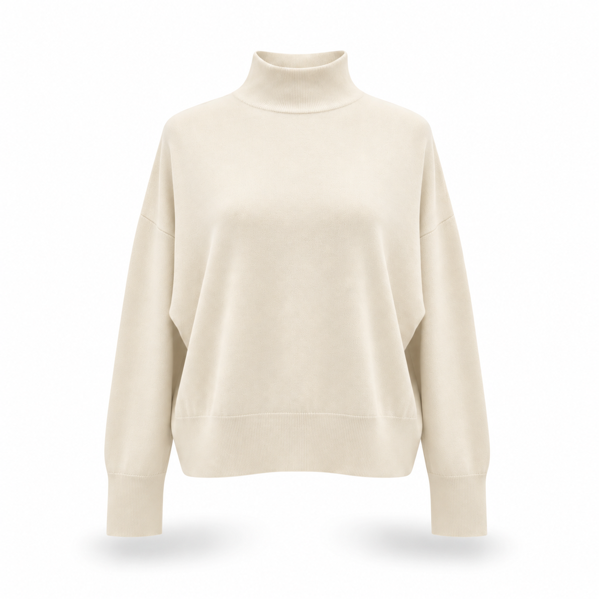 4AC4003 - VICOLO KNITWEAR maglia mezzo collo morbida NATURALE