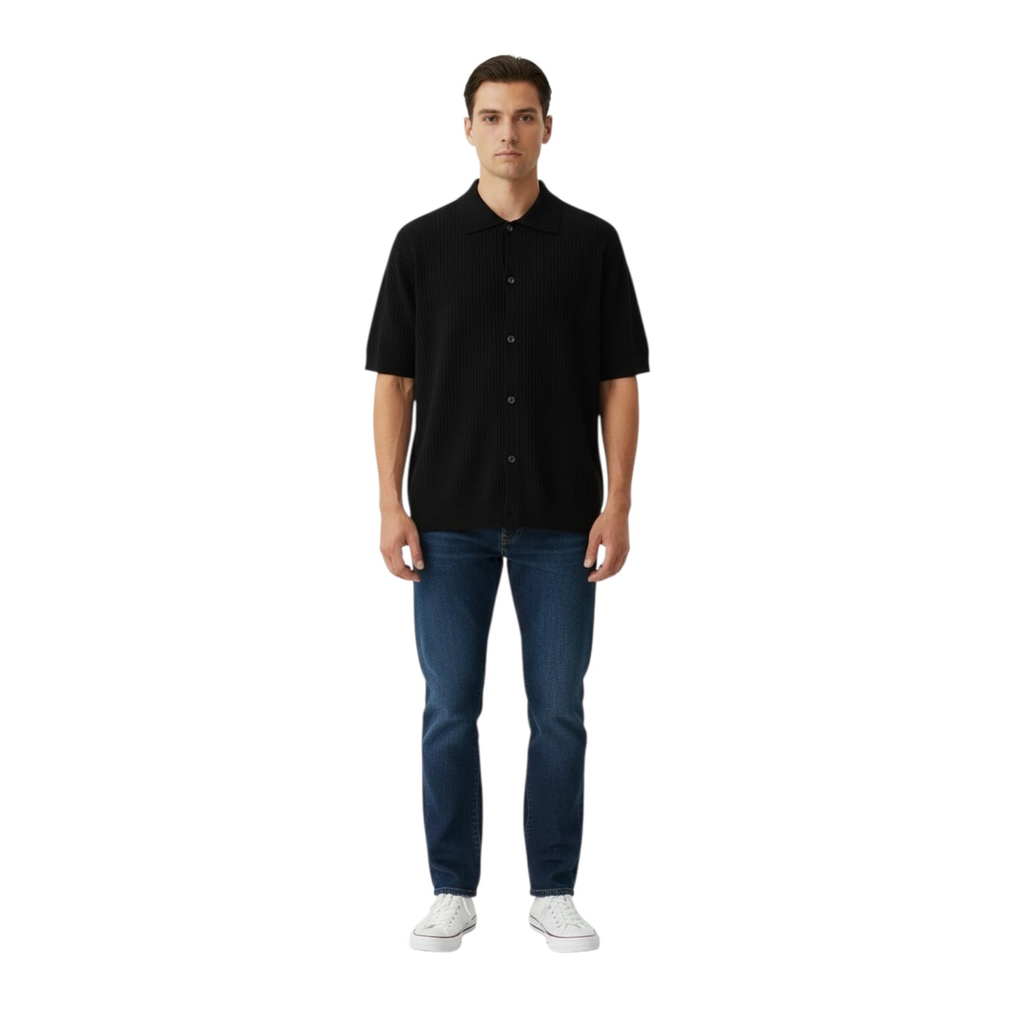 546443 - BECOME CAMICIA M_M SUITE NERO