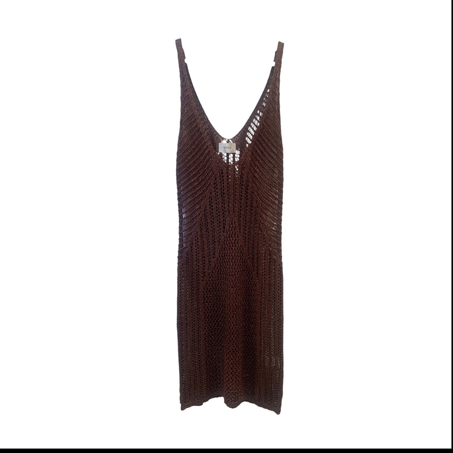 55066D - Vicolo - Abito Traforato Moka