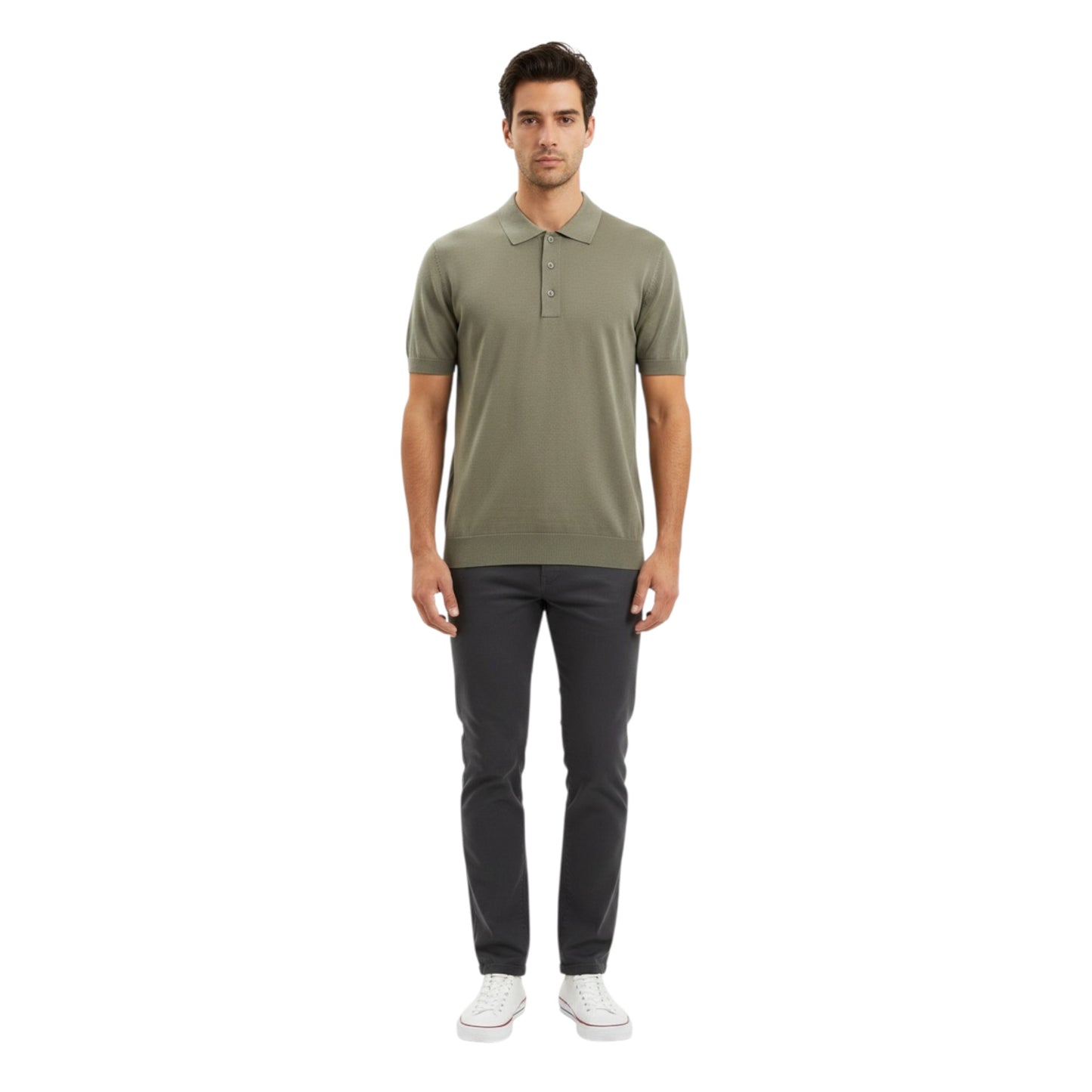 A006 - PAOLO PECORA POLO SETA 26 MILITARE