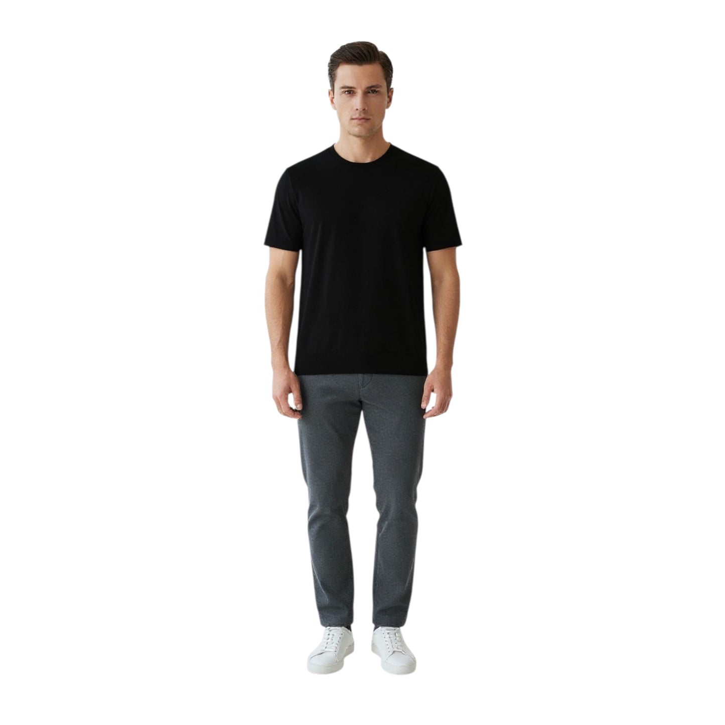A010 - PAOLO PECORA MAGLIA M_M SILK NERO