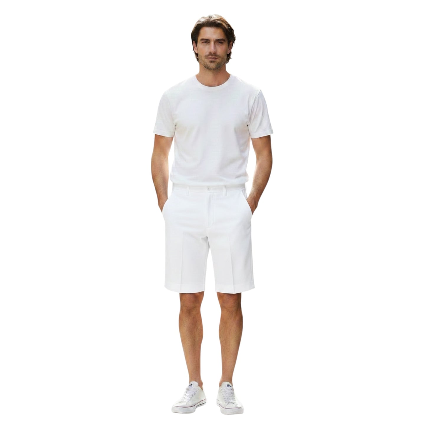 C101 - HYPS BERMUDA MOLFETTA BIANCO