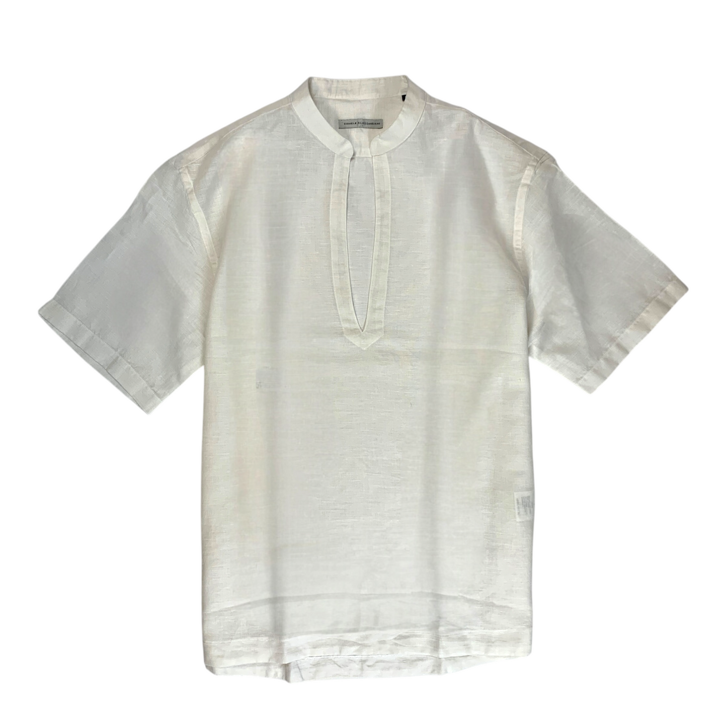DA1SS25C014 - DANIELE ALESSANDRINI CAMICIA LINO BIANCO