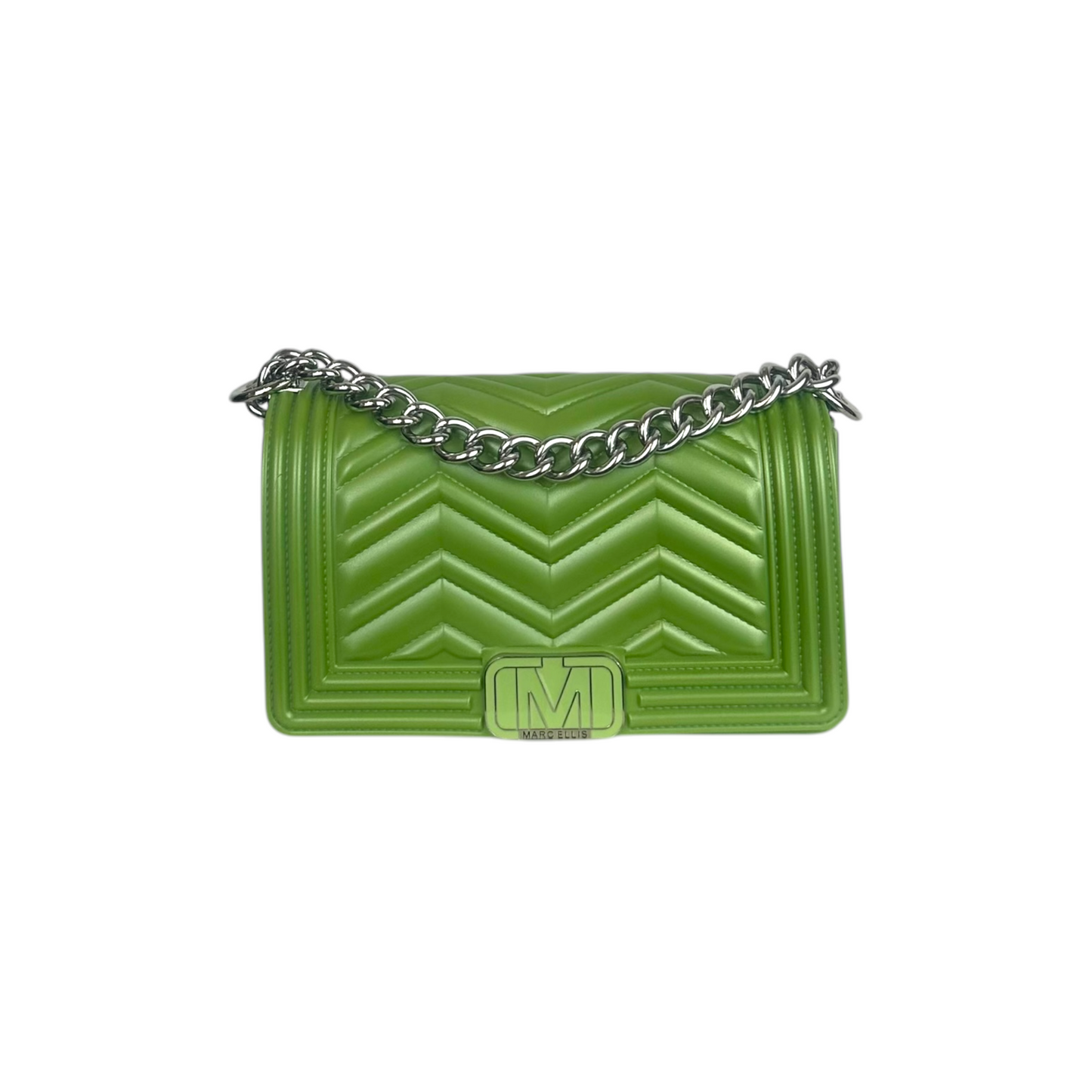 MARC ELLIS BORSA FLAT WAVE S GREEN TEA - SILVER