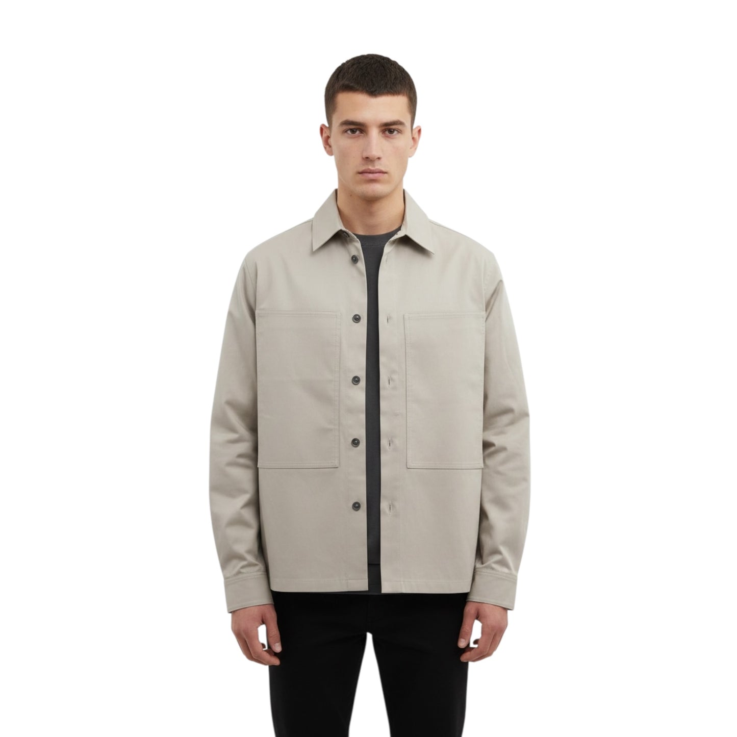 G071 - PAOLO PECORA OVERSHIRT SPORT PANNA