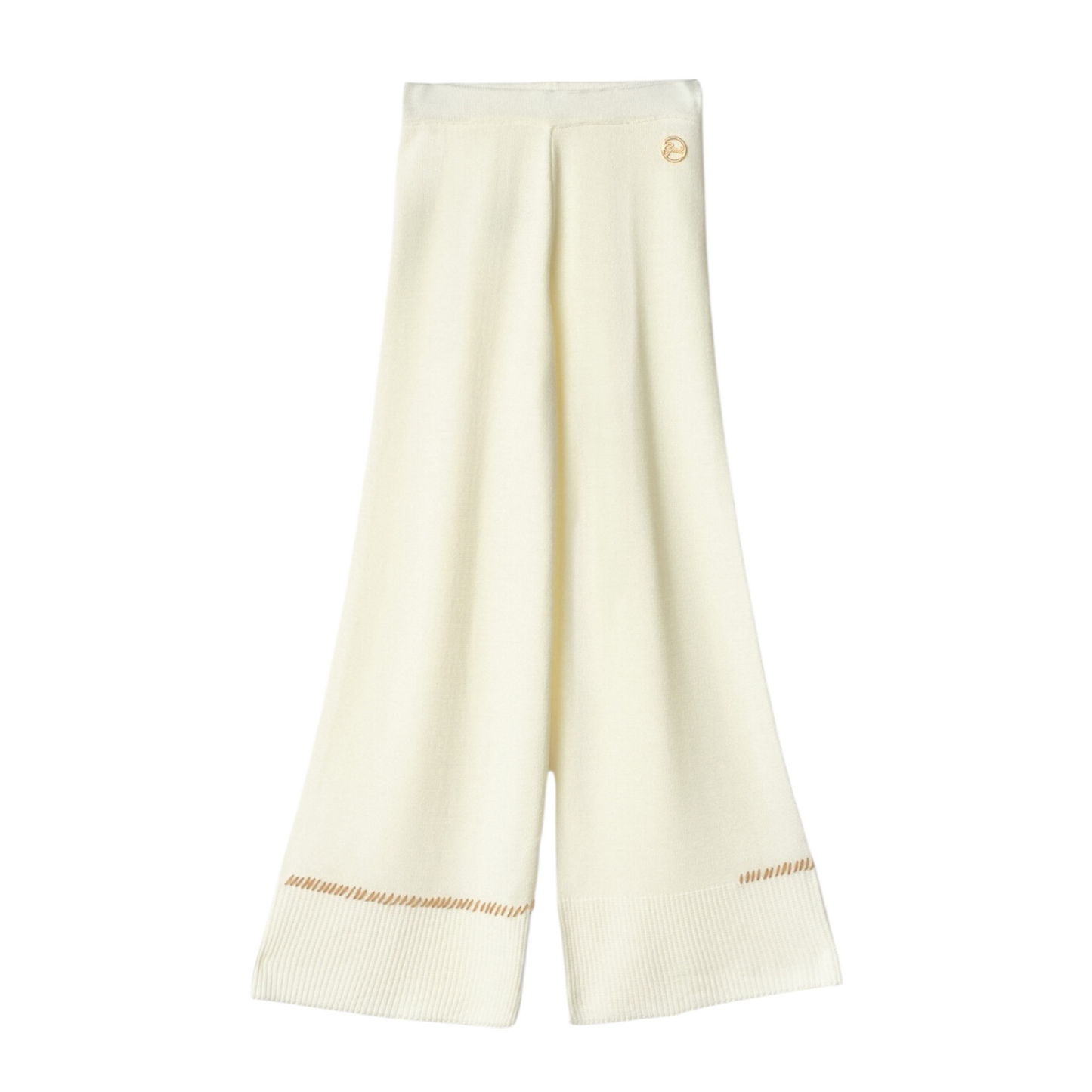 GAABW07301 - Gaelle Paris Pantalone in maglia rasata Burro