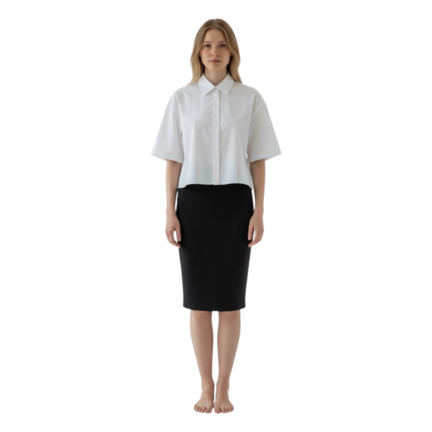 GAABW09858 - GAELLE PARIS CAMICIA POPELINE BIANCO