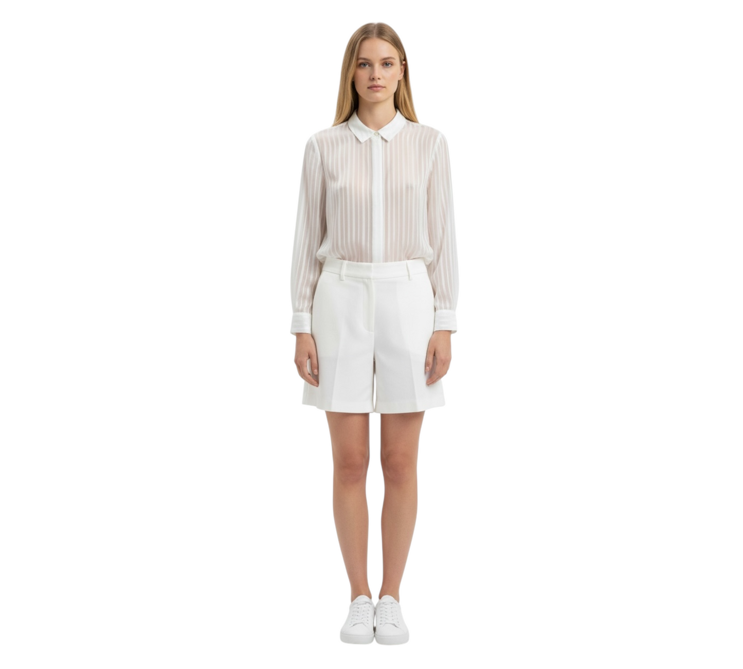GAABW09889 - GAELLE PARIS CAMICIA IN FIL COUPE BIANCO