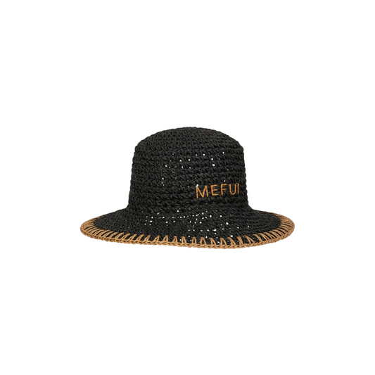 Me Fui - Cappello in Rafia Nero