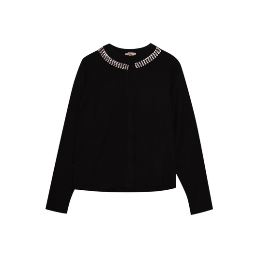 MK019 - JIJIL CARDIGAN PIETRE NERO