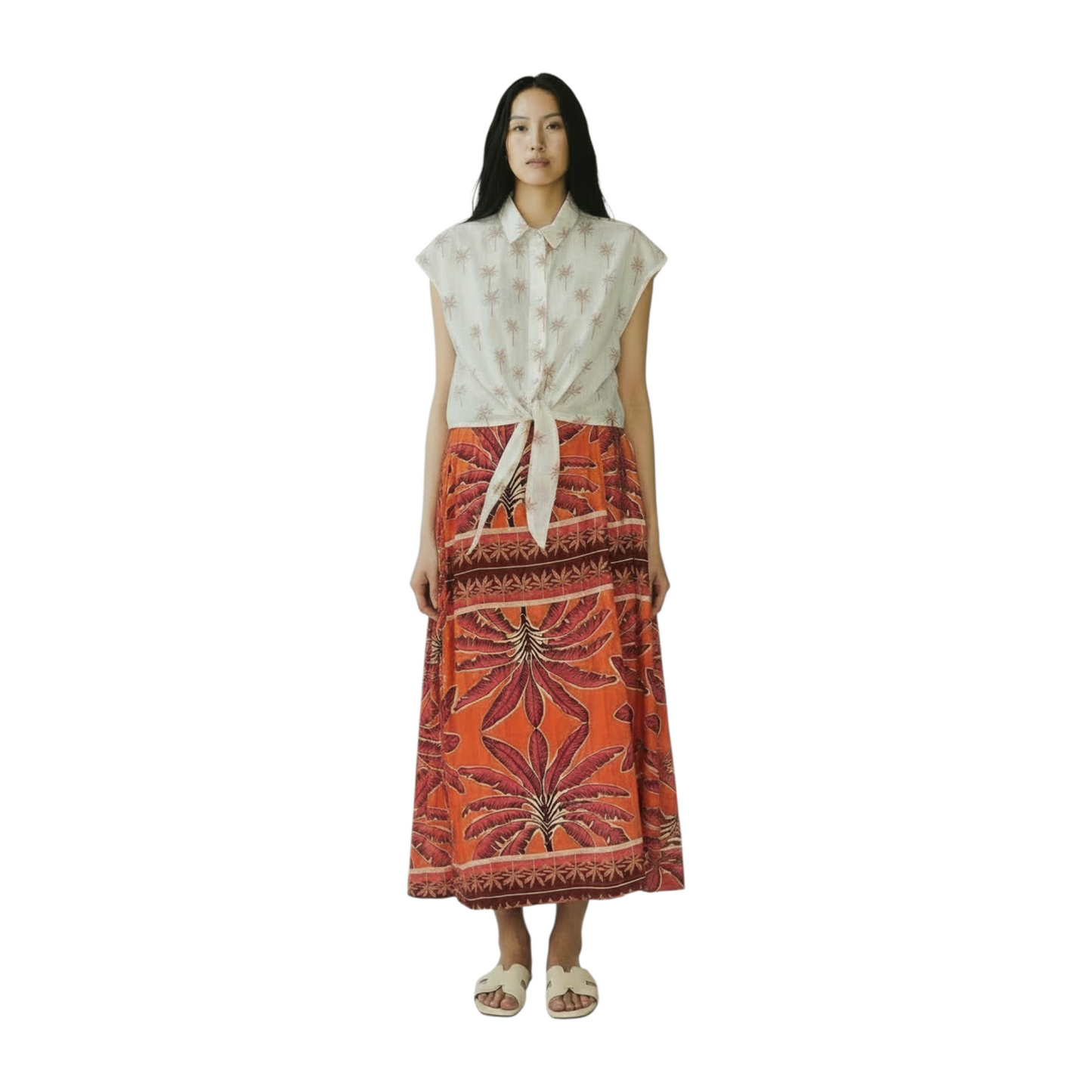 TAB3235 - VICOLO TWIN-SET PAREO E CAMICIA NATURALE