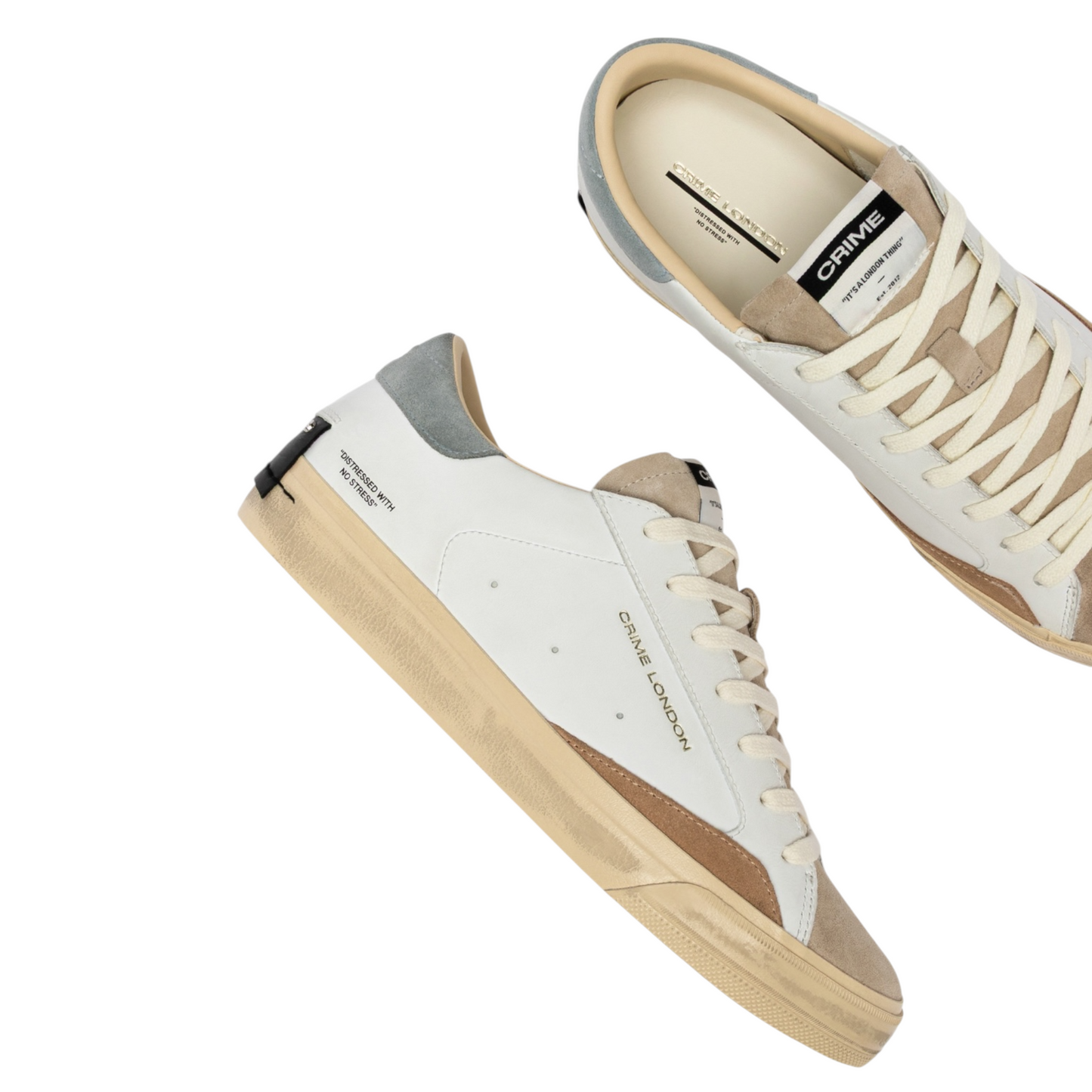 Crime London - Sneaker Distressed 2.0 Stone Grey