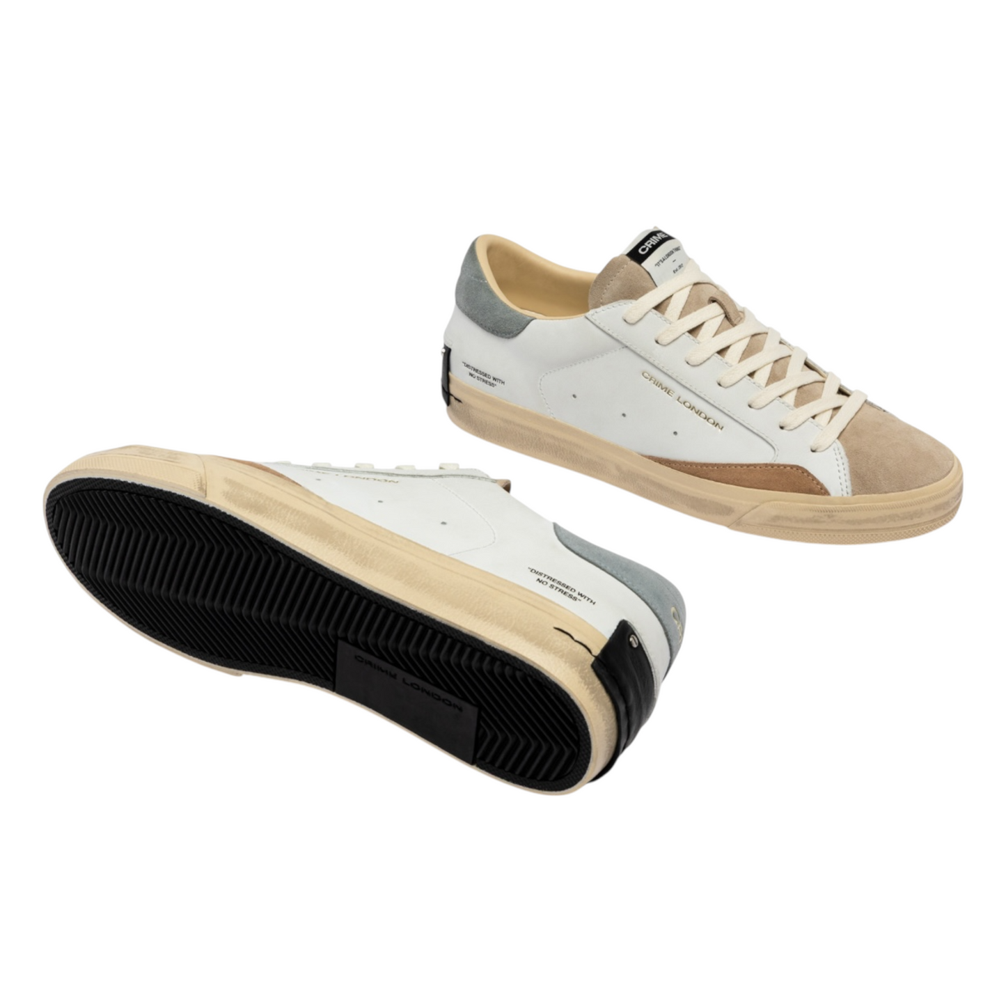 Crime London - Sneaker Distressed 2.0 Stone Grey