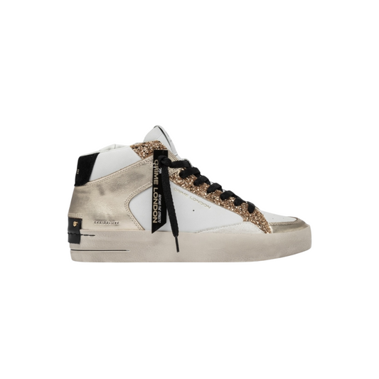 Crime London - Sneakers Sk8 Deluxe Mid Platinum Glam