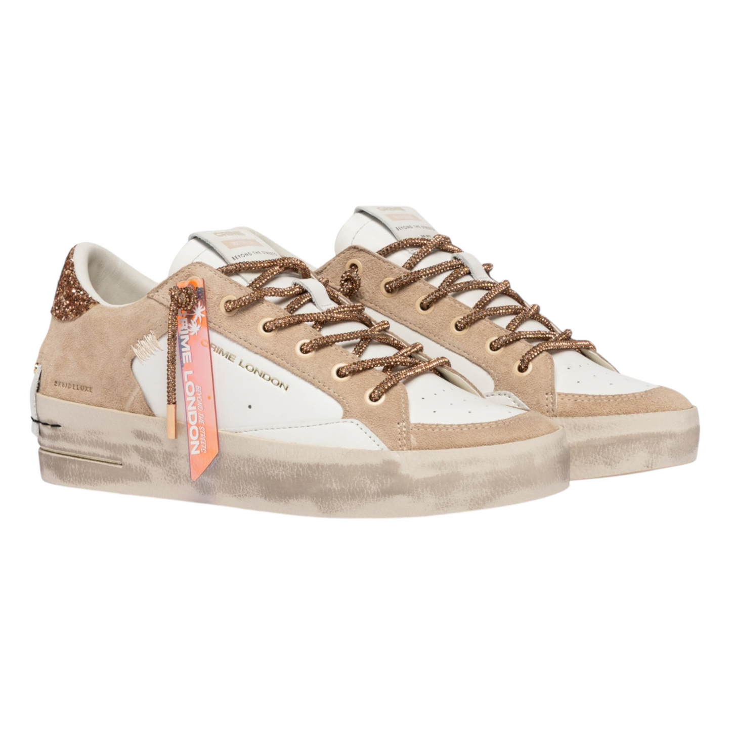 Crime London - Sneakers SK8 Deluxe Wedge Champagne Dust
