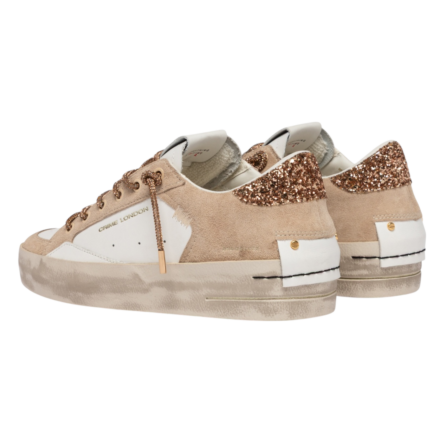 Crime London - Sneakers SK8 Deluxe Wedge Champagne Dust