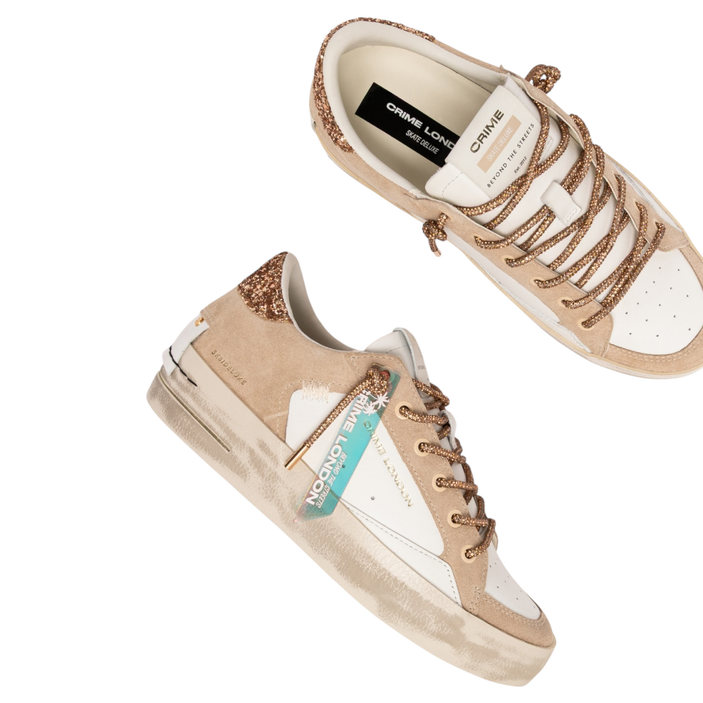 Crime London - Sneakers SK8 Deluxe Wedge Champagne Dust