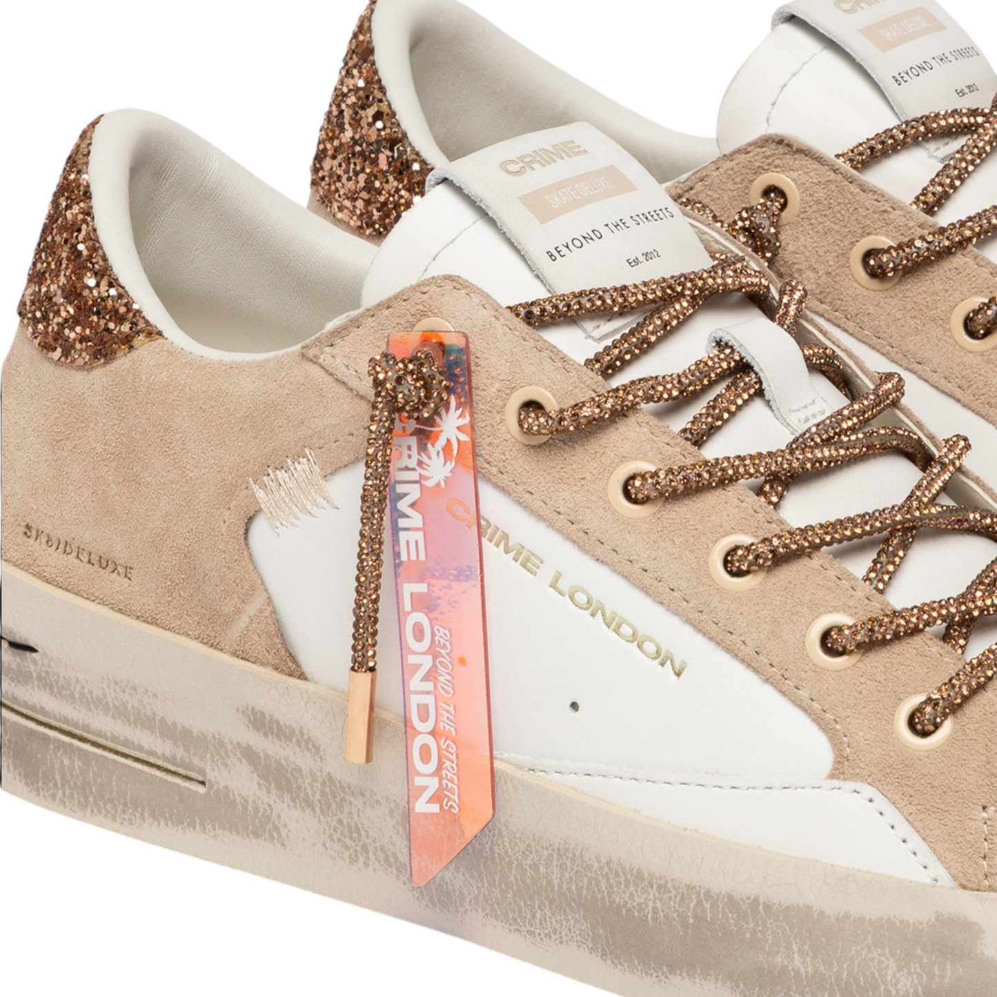 Crime London - Sneakers SK8 Deluxe Wedge Champagne Dust