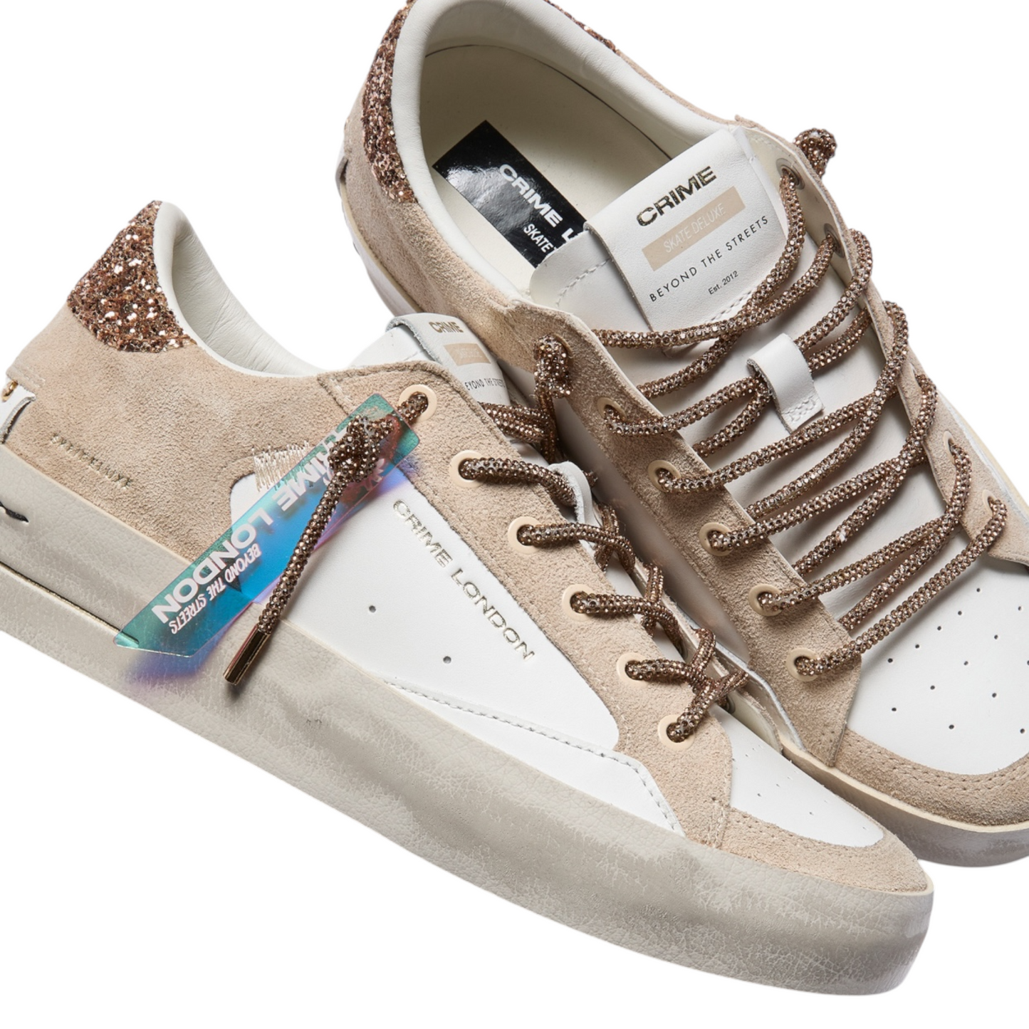 Crime London - Sneakers SK8 Deluxe Wedge Champagne Dust