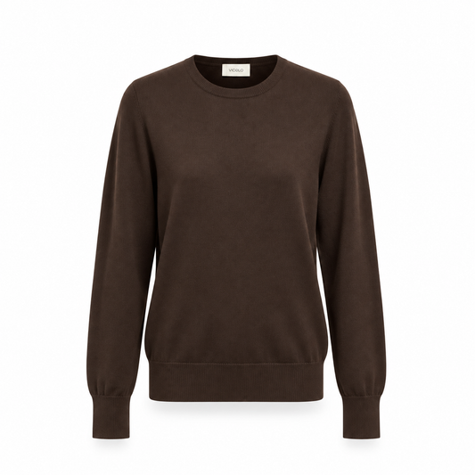 2A2055 - VICOLO KNITWEAR MAGLIA GIROCOLLO MORO