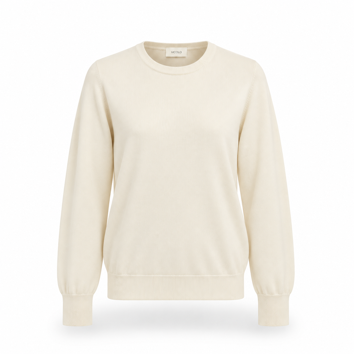 2A2055 - VICOLO KNITWEAR maglia girocollo NATURALE