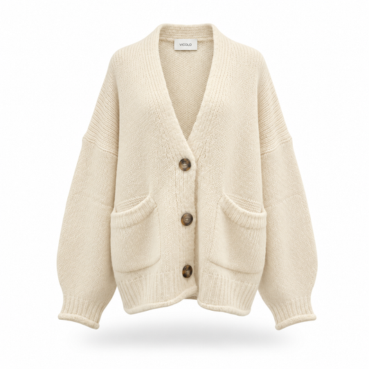 3AC3007 - VICOLO CARDIGAN OVER NATURALE