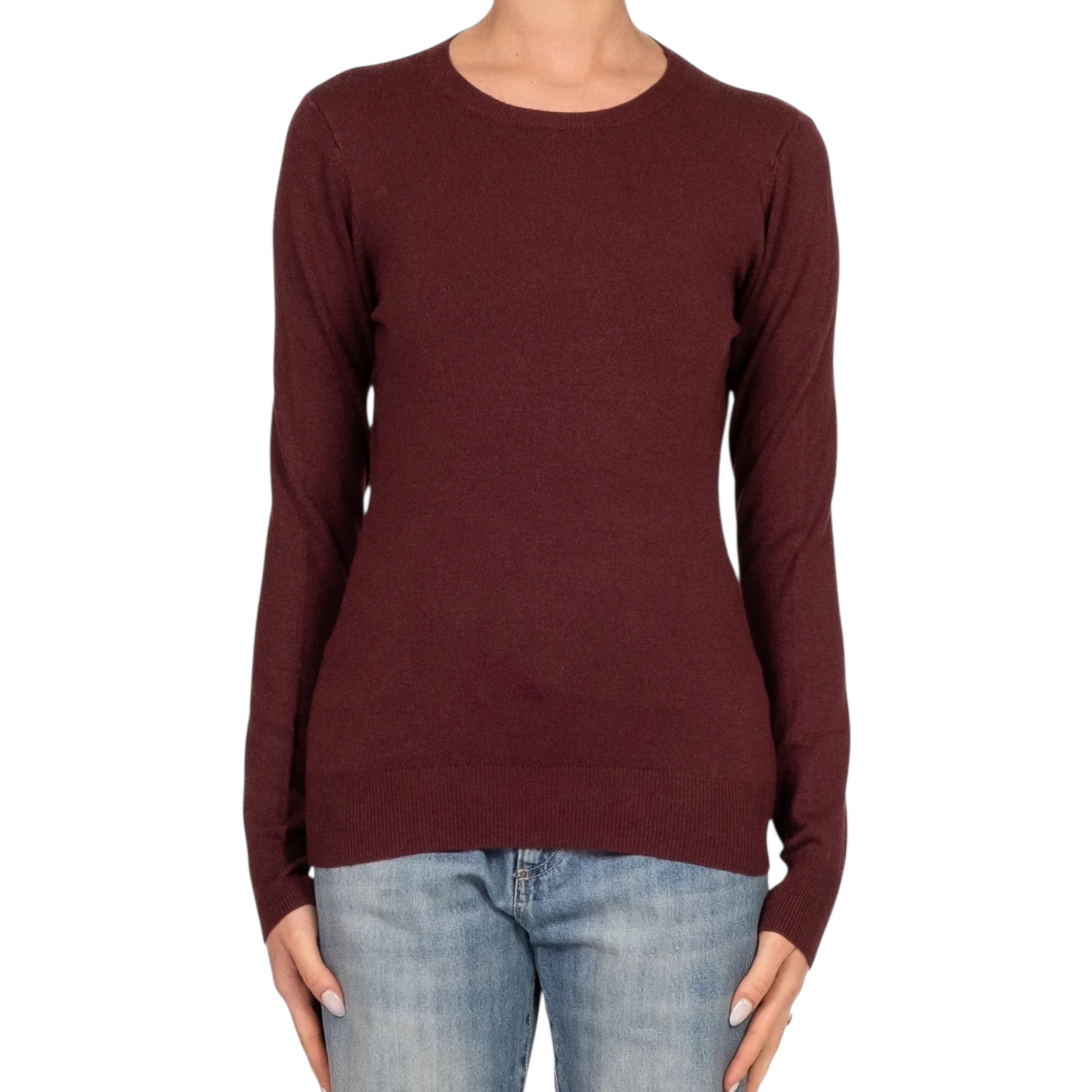 44011F - VICOLO MAGLIA GIROCOLLO BORDEAUX