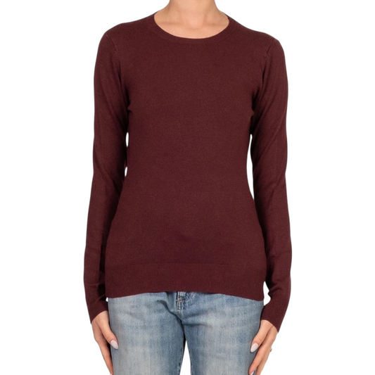 44011F - VICOLO MAGLIA GIROCOLLO BORDEAUX