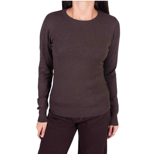 44011F - VICOLO MAGLIA GIROCOLLO MORO