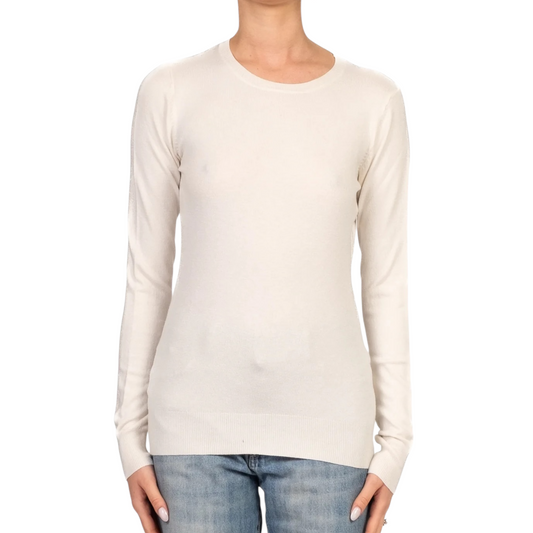 44011F - VICOLO MAGLIA GIROCOLLO PANNA