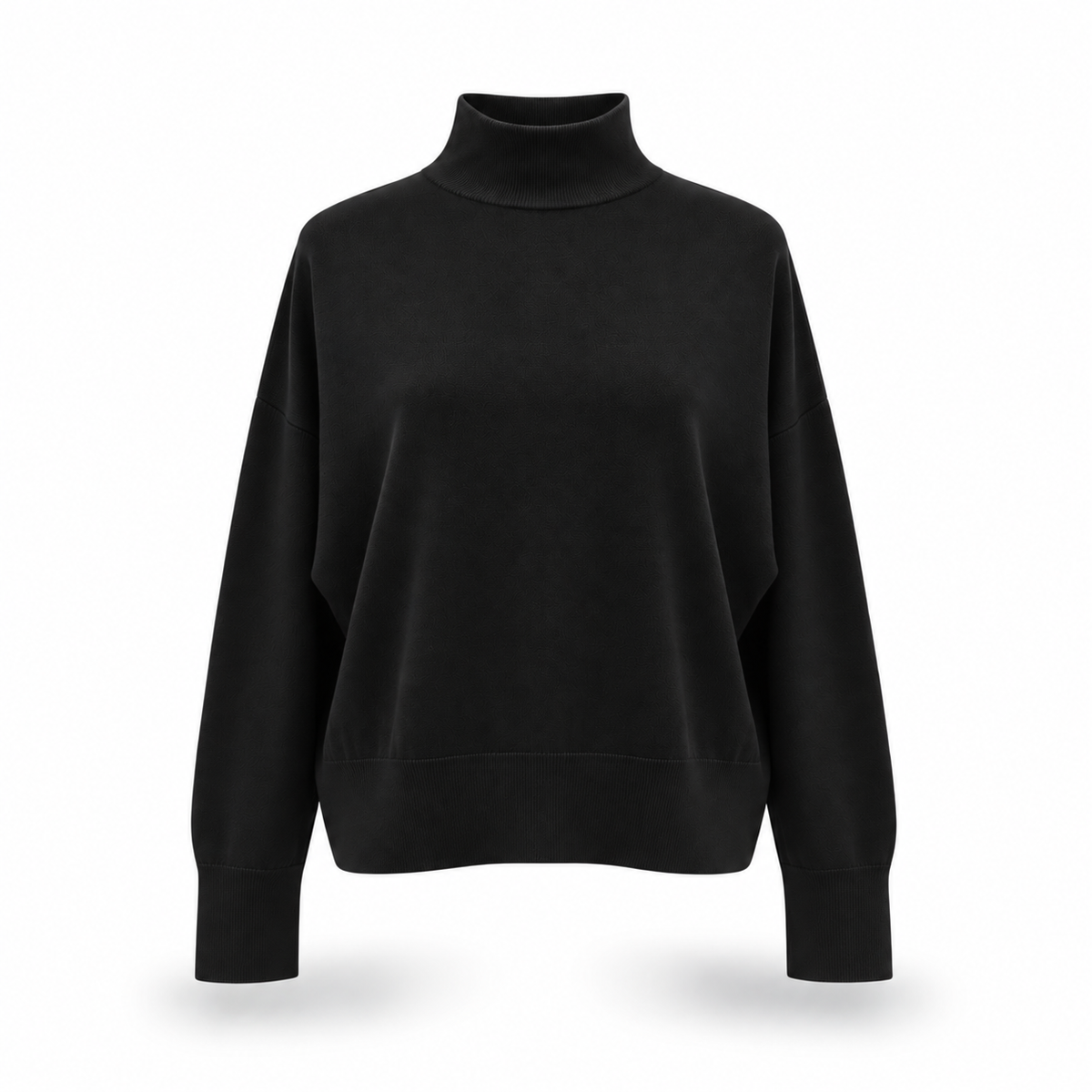 4AC4003 - VICOLO KNITWEAR maglia mezzo collo box fitNERO