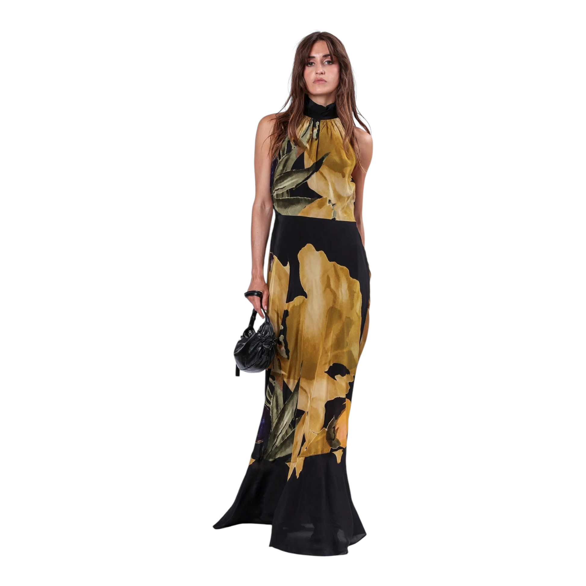 55IVLD13 - VALERIA MAXI DRESS  PRIME YELLOW