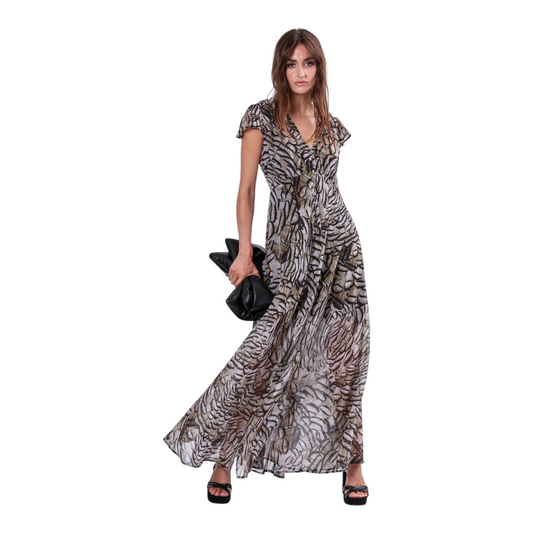 55PIDD12 - RELIGION INDIUM MAXI DRESS PLUME