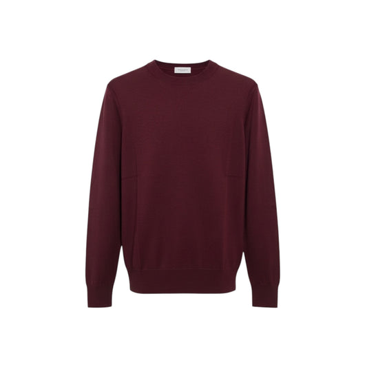 A001 - PAOLO PECORA MAGLIA RASATA BORDEAUX