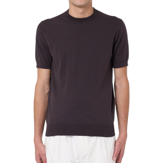 A009 - PAOLO PECORA MAGLIA GIROCOLLO MARRONE