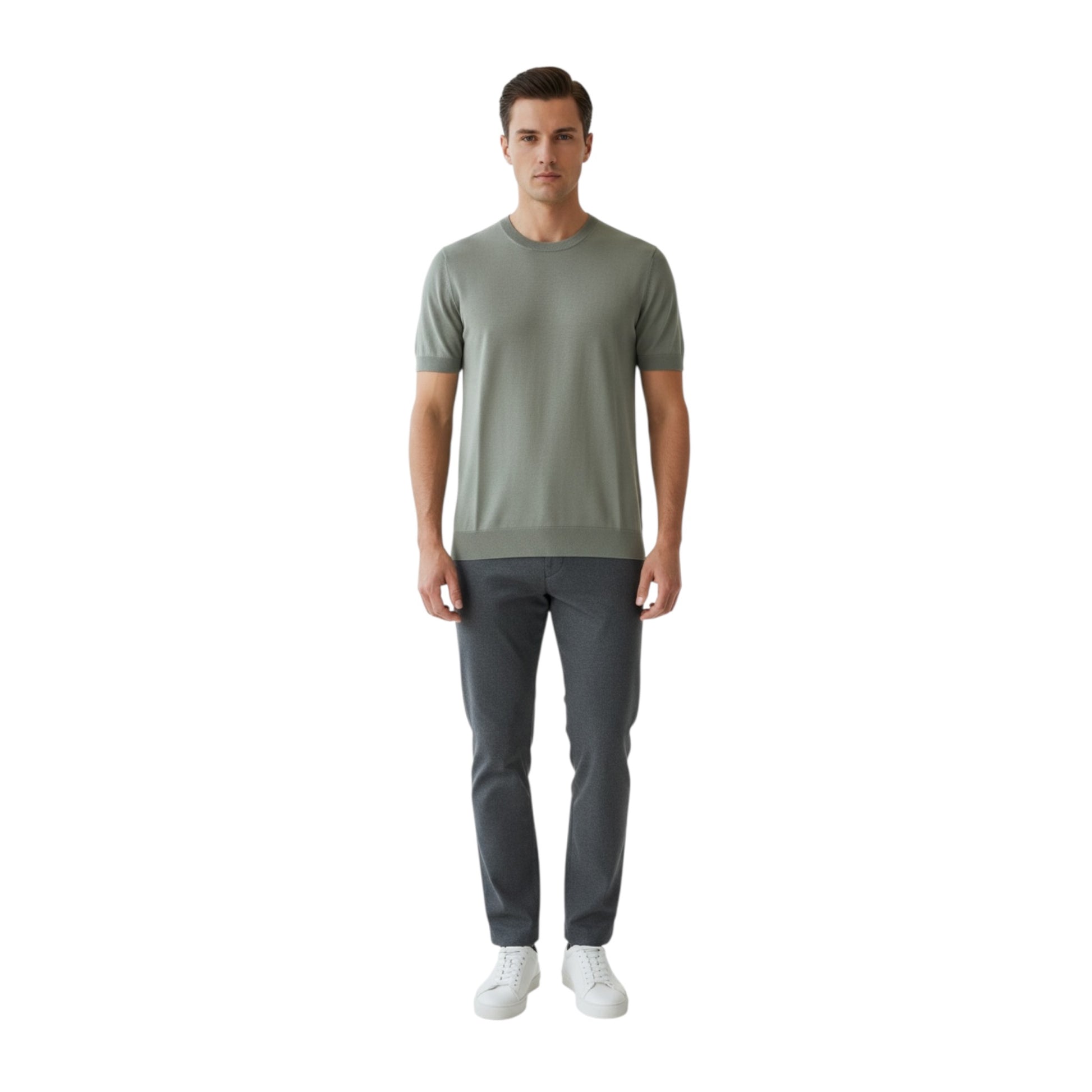 A010 - PAOLO PECORA MAGLIA M_M SILK MILITARE