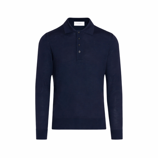 A010 - PAOLO PECORA POLO RASATA BLUE  