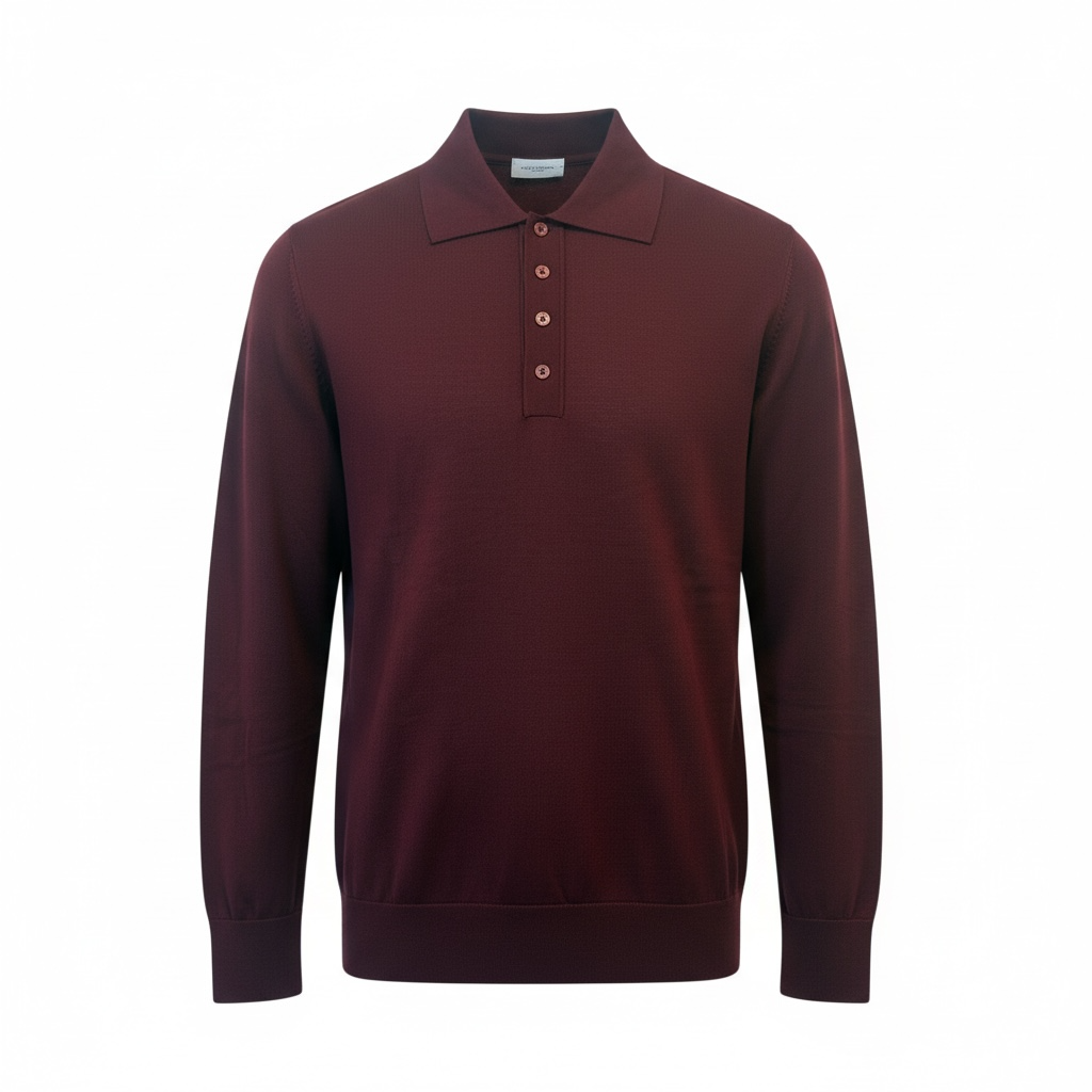 A010 - PAOLO PECORA POLO RASATA BORDEAUX
