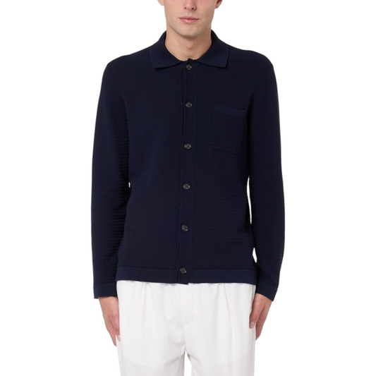 A041 - Paolo Pecora Camicia Maglia Blue