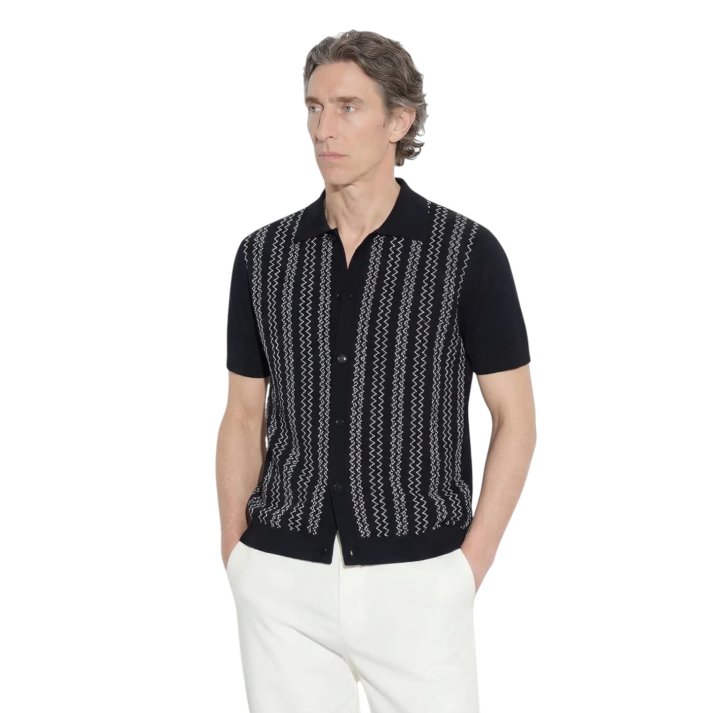 A048 - PAOLO PECORA MAGLIA WALL NERO