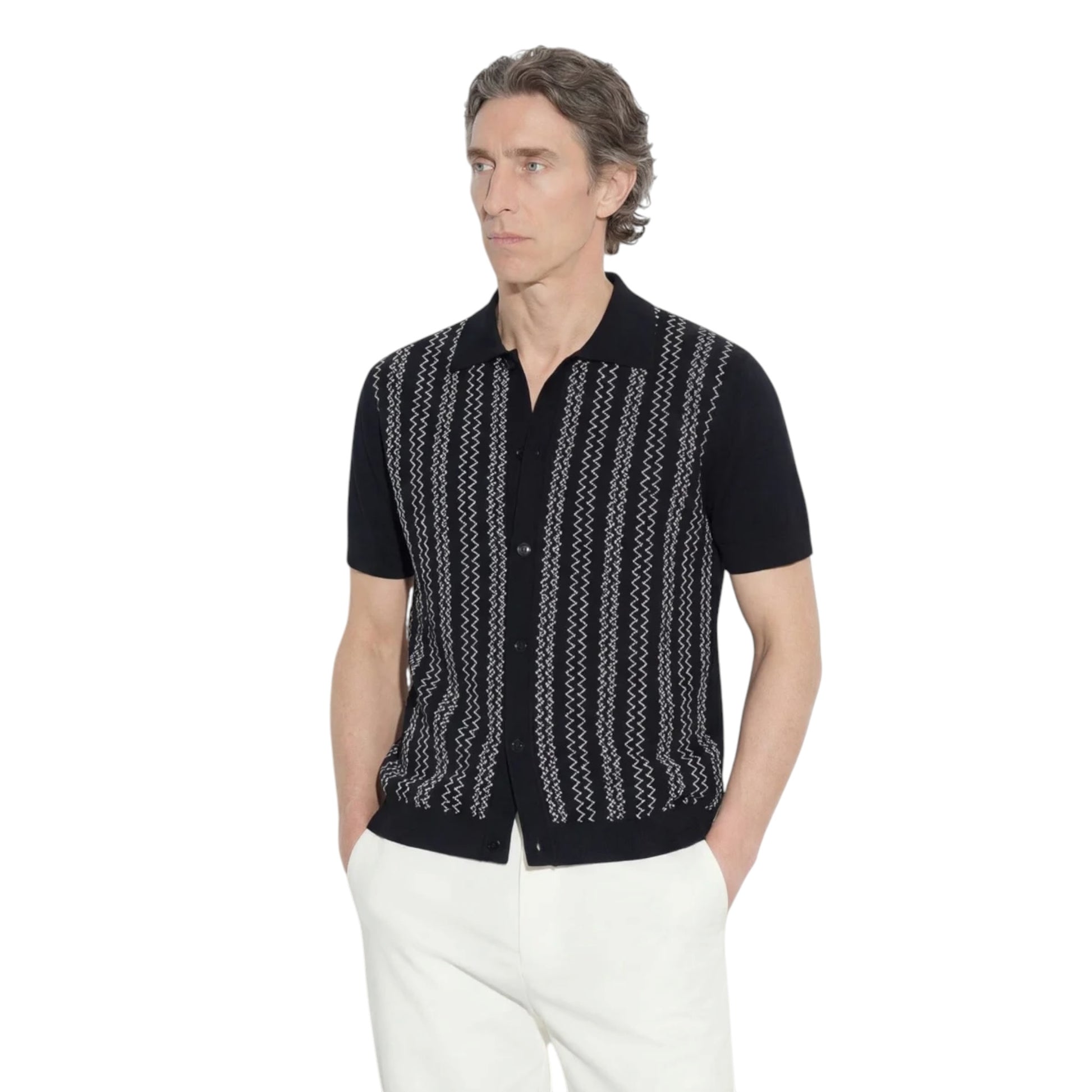 A048 - PAOLO PECORA MAGLIA WALL NERO
