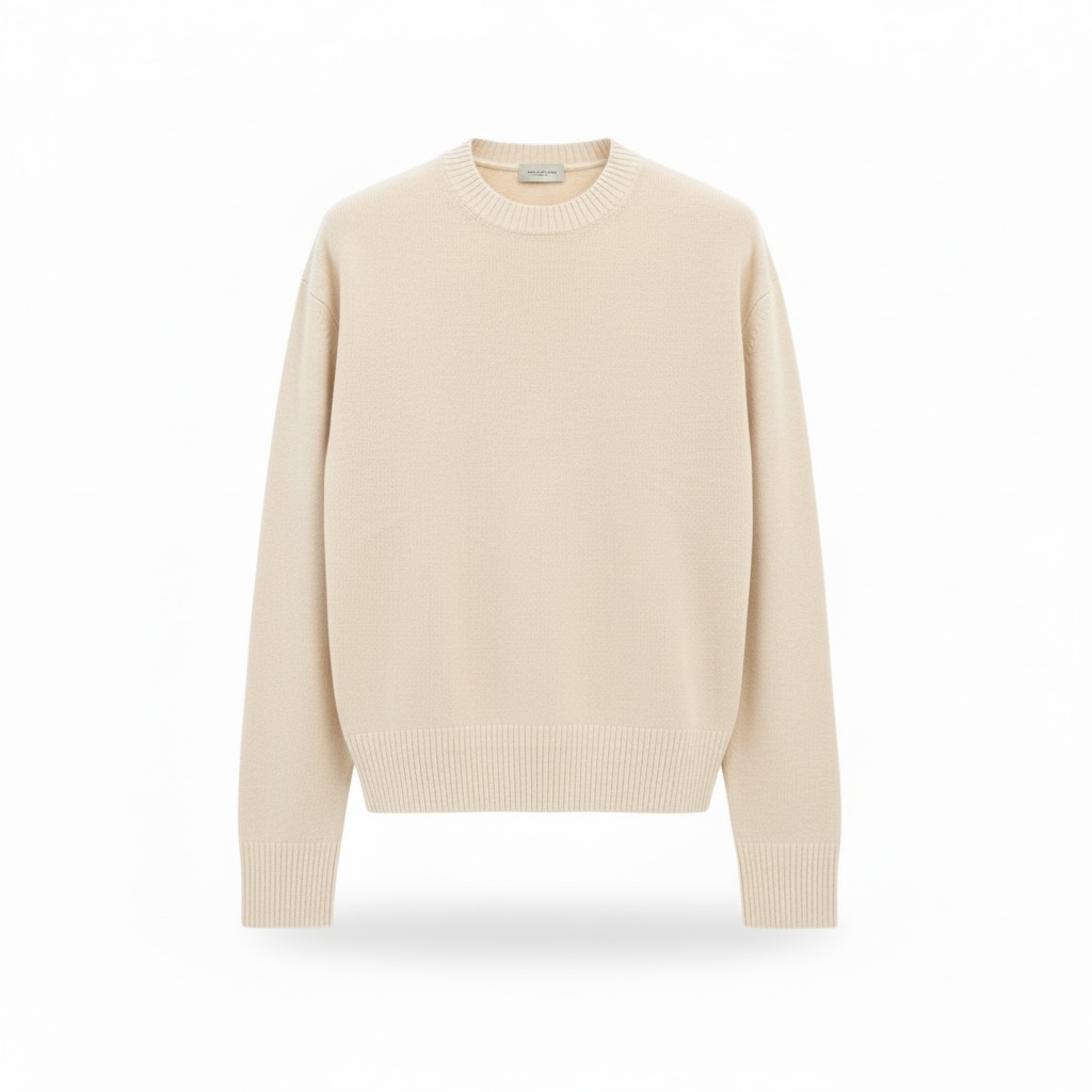 A067 -PAOLO PECORA MAGLIA WOOL PANNA