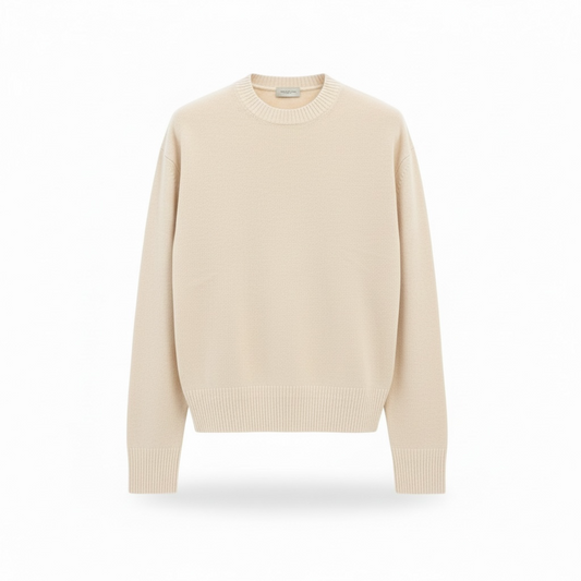 A067 -PAOLO PECORA MAGLIA WOOL PANNA