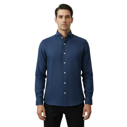 ADAM03 - ALESSANDRO LAMURA CAMICIA ISCHIA BLU