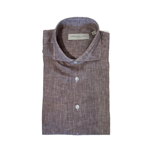 ADAM10 - ALESSANDRO LAMURA CAMICIA ADAM MARRONE