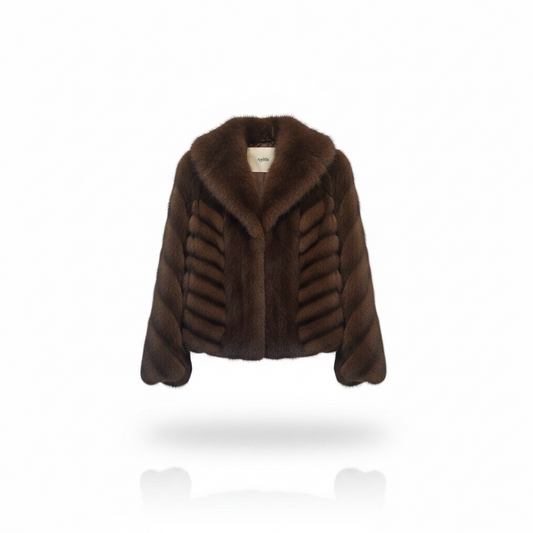 AN-TOSCANA - ANITIE KIMONO ECOPELLE LASER MARRONE