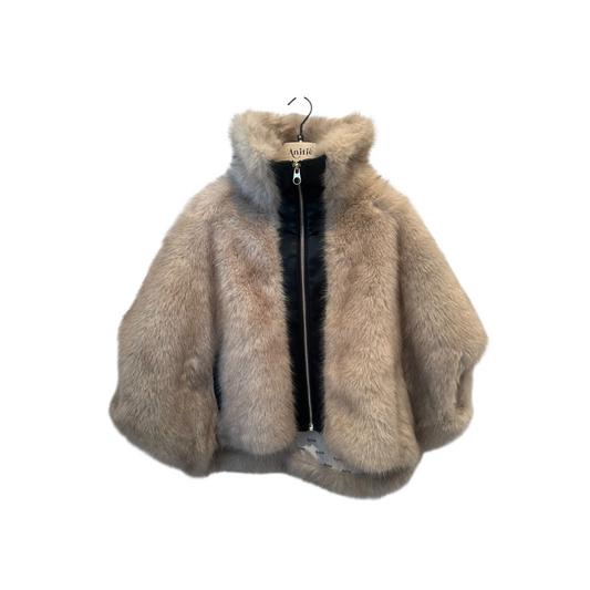 ANGP12513020 - Anitie Gilet mantella in ecopelliccia beige