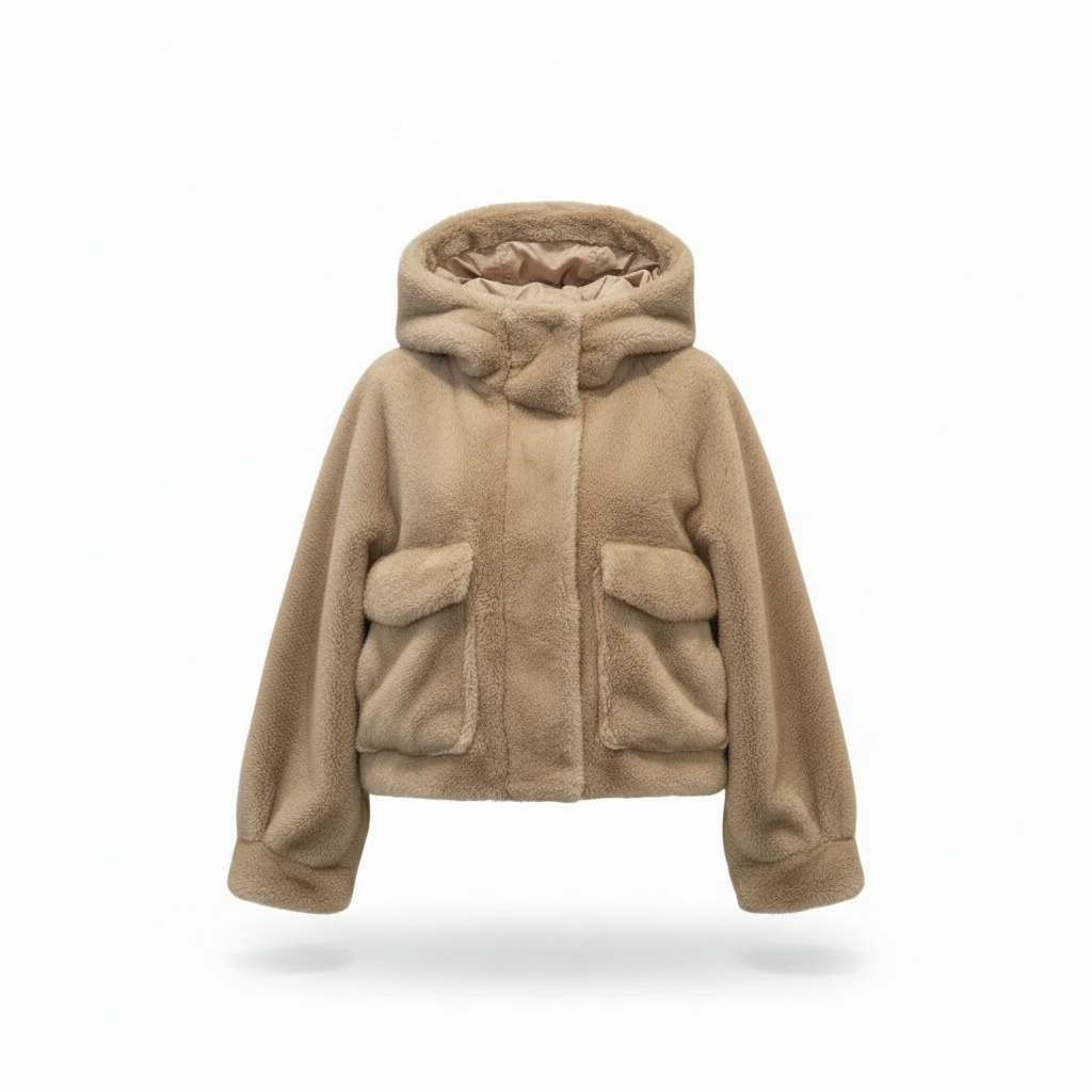ANPUGLIA - ANITIE BOMBER IN ECOPELLICCIA ALMOND